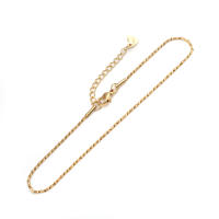 Anklet De Acero Inoxidable 23.5cm Color Oro Para Mujer Joyería De Playa Verano Accesorios De Pies Sin Zapatos Cadena De Enlace - details 1