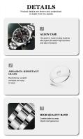 Reloj Deportivo Para Hombre Moda Negocios Acero Inoxidable Cuarzo Calendario Luminoso Reloj Hombre Casual - details 4