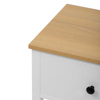 Mesa de Entrada Vintage, Mesa de Entrada de Madera Estrecha, Mesa de Entrada with Cajones y Estante Abierto para Pasillos, Entradas y Salones, Blanco Natural - details 6