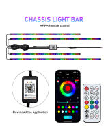 Tira De Luz LED Symphony Para Coche 12V RGB Control Remoto Y Por Voz Iluminación Decorativa Atmosfera Neón Inalámbrica Resistente Al Agua Para Automóvil - details 1
