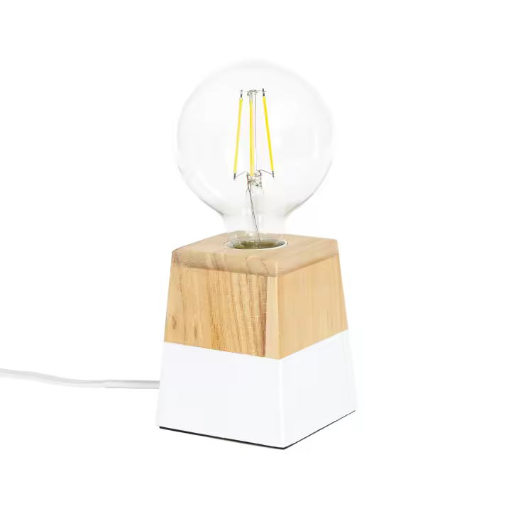 Ledkia Lámpara de Mesa de Madera Lakara Natural - 1