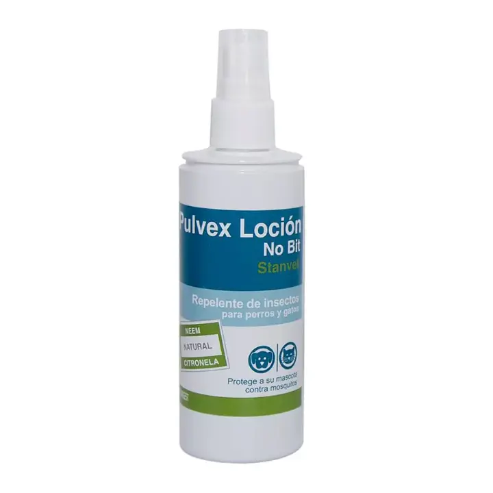 Pulvex Loción No Bit 125 ml spray repelente natural para perros y gatos Stangest - 1