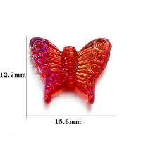 50pcs Encantos De Mariposa Acrílico AB Color Charms Bolas Espaciadoras Para Pulseras Y Collares DIY Accesorios De Joyería - details 1
