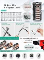 Kit De Herramientas De Destornillador Magnético Profesional Para Reparación De Electrónica S2 Acero 60 En 1 Precisión Para iPhone Tableta - details 7