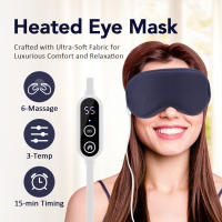 Mascarilla De Ojos Caliente Con Carga USB Masaje De Vibración Para Alivio De La Fatiga Ocular Calor Para Dormir Oficina Hogar Viaje Con Cubierta Antipolvo - details 0