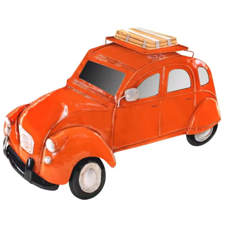 SIGNES GRIMALT Signes Grimalt Placa Metal Decoración Pared Coche Retro Naranja Vintage - 1