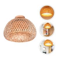 Lámpara Colgante De Paja De Bambú 30 Pulgadas Iluminación Retro Para Decoración De Habitaciones Estilo Artesanal Material De Madera - details 12