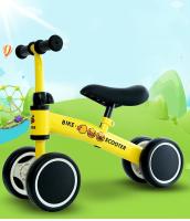 Bicicleta de Equilibrio Infantil sin Pedales, Bicicleta de Deslizamiento para Bebés de 1-2-3 Años, Cuatro Ruedas, Tres Colores - details 0