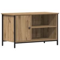 Cabinet de TV vidaXL de roble artesanal 80x40x50 cm de madera procesada y acero - details 1
