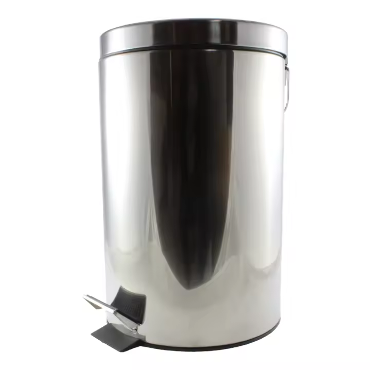 Cubo Pedal Inoxidable 12 L Wurko - Diseño Elegante y Higiénico - 1