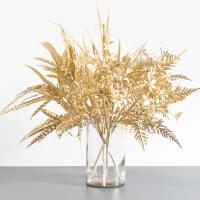 Planta Artificial De Oro Flores Falsas Hierba Plástica Decoraciones Para Bodas Y Navidad Uso En Exposiciones Y Fiestas Suplementos De Casa - details 2