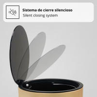 - Cubo con pedal papelera con tapa para baño, WC, salón y dormitorio - details 1
