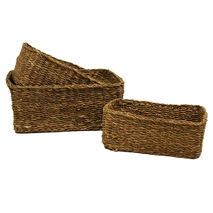 BANDEJAS SEAGRASS NATURAL S/3 42x31x10 - 1