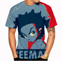 Camiseta De Verano Unisex Moda Manga Corta Craig Smokey X Boondocks Huey Riley Impresa 3D Casual Para Niños Tops 100-6XL - details 4