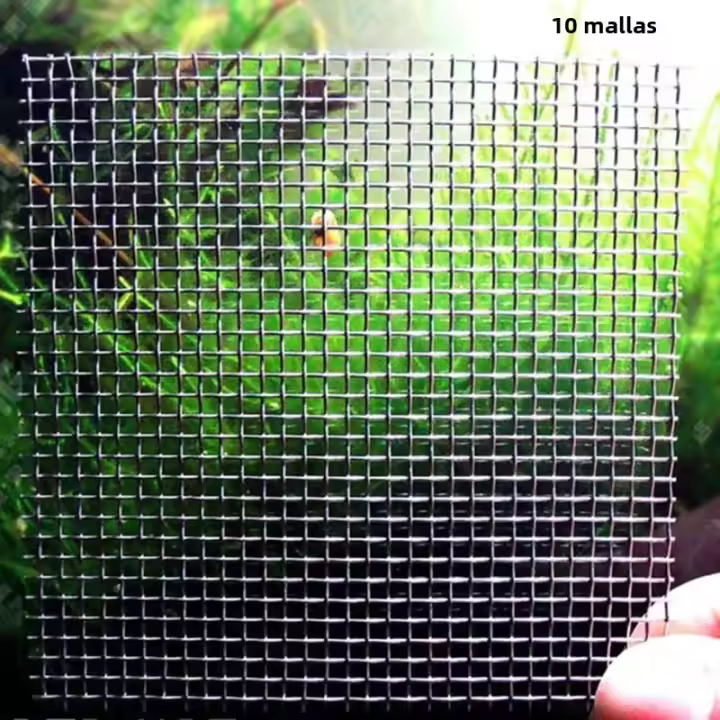 Filtro De Acero Inoxidable 10/20 Malla Paja De Alambre Para Acuario Decoración De Tanque De Peces Red De Hierba De Moluscos 2/5Pcs - 1