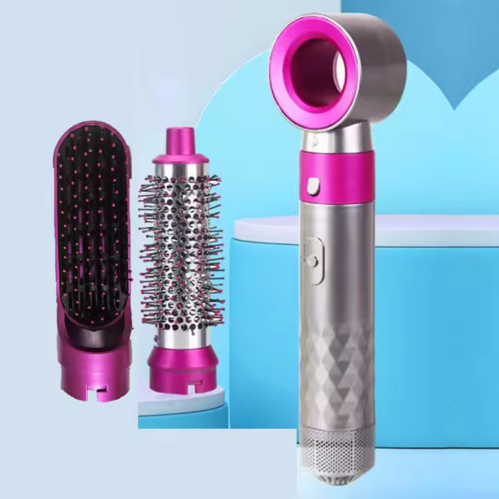 💨 Secador de Pelo LoLek – 1000W, Cepillo y Peine Intercambiable, 3 Niveles de Temperatura, Cable Giratorio – Secado Rápido y Peinado Profesional, Ideal para Alisar, Dar Volumen y Moldear con Facilidad 💖🔥 - 1