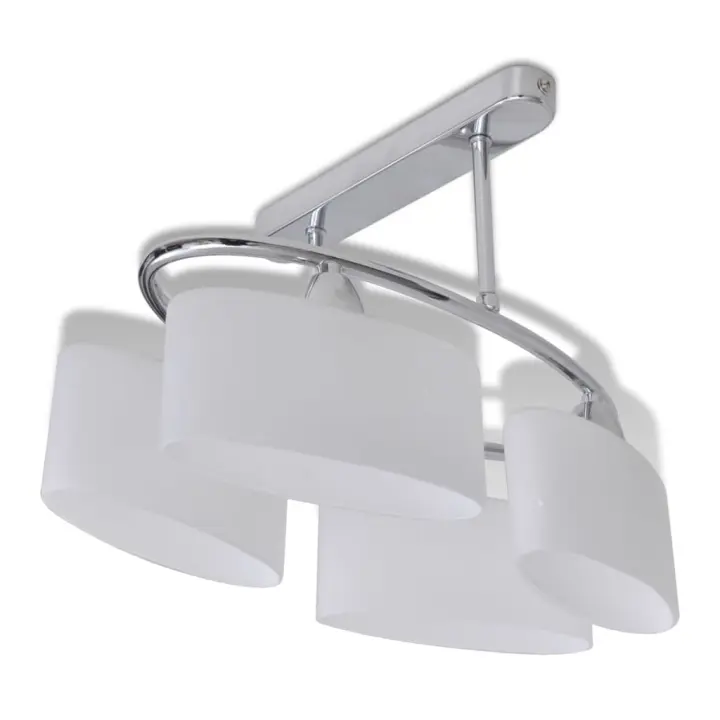 vidaXL Lámpara de Techo con Pantallas de Vidrio Elipsoide E14 Cantidad de bombillas 4, 6 - 1