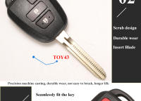 Llave De Control Remoto Para Coche Toyota RAV4 Highlander Sequoia Tundra Tacoma Fob 3 4 Botones 314MHz /315mhz Con Chip H - details 5