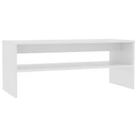 Vidaxl Mesa de Centro de Madera Contrachapada 100x40x40 Cm Blanco - details 4