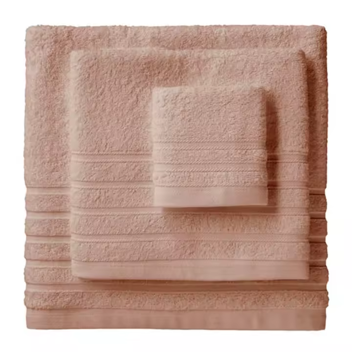 Lanovenanube - Toalla baño DIAMANTE - 100% algodón rizo americano - Color Piedra - 1