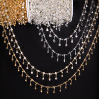 Cadena De Cobre Brillante Para Joyería DIY Con Encantos De Cristal 4mm 1 Metro Pulsera Collar Accesorios De Joyería - details 2