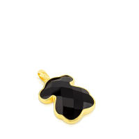 Colgante de oso de piedra preciosa natural de plata esterlina S925, accesorio de collar de bricolaje de lujo que combina con todo - details 23