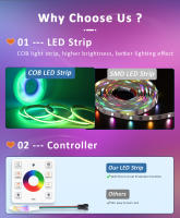 Tira De LED COB RGBIC WS2811 24V 480 Diodos 5M 10M 15M 20M Efecto De Persecución Luces De Cinta Diode Para Decoración De Habitaciones - details 1