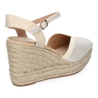 PuntoSalao Sandalias plateadas de cuña punta fina cómoda para mujer TF3395 - details 2