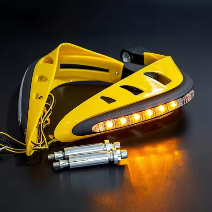 Protector De Manija De Freno Para Motocicleta Scooter Mópido Con Luz LED Y Agujeros De Aire Guía Paquete De 1 Pares - 1