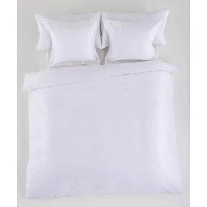 FUNDA NORDICA de satén color blanco - Cama de 90 (1 pieza) - 100% algodón - 300 hilos. Gramage: 118 - Fijalo - 1