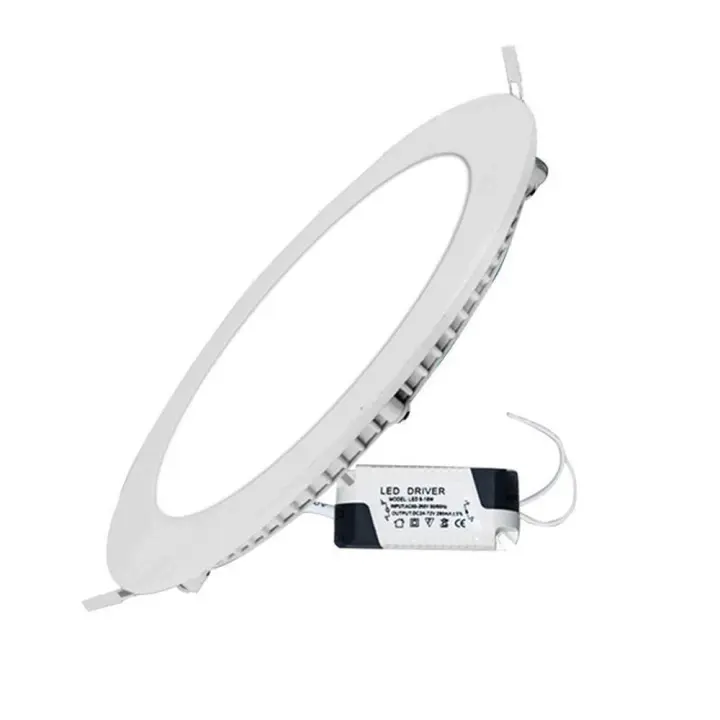 Mil Luces Panel LED 15W Downlight Redondo Empotrable Aluminio Plano Ultrafino Cerco Blanco Agujero 170mm - 1