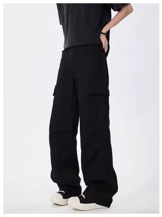 Pantalones Casuales Para Hombre Impermeables Y Antigolpes Con Multiple Bolsillos Estilo Militar Cierre De Cremallera Pierna Recta Para Primavera/Verano - 1