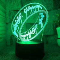 Lámpara De Noche 3D Luz Mágica Anillo Creativo Regalo Para Dormitorio Lámpara De Mesa USB Pequeña Para Leer Antes De Dormir - details 8