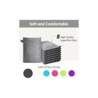 Manoplas de Baño Guantes para Lavarse, Juego de 8 Guantes de Baño de 15x20 cm, Manoplas de Baño with Cordón, Premium Microfiber, Ternura - details 1