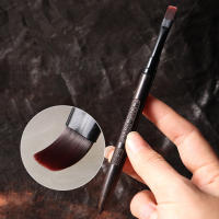 Cepillo De Arte De Uñas Con Mango De Madera Redondo Y Herramientas De Manicura Metálicas Línea De Dibujo Triangular Espátula Plana Para Pintura - details 2