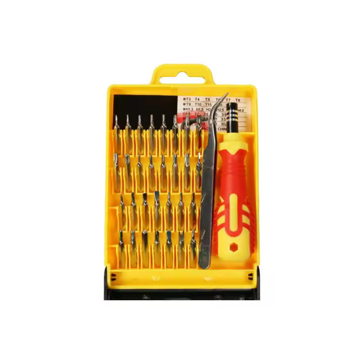 Juego de herramientas de 32 piezas con destornillador y varias puntas: destornillador con llaves de tubo fino en una práctica caja (Herramienta de precisión de 32 piezas) - 1