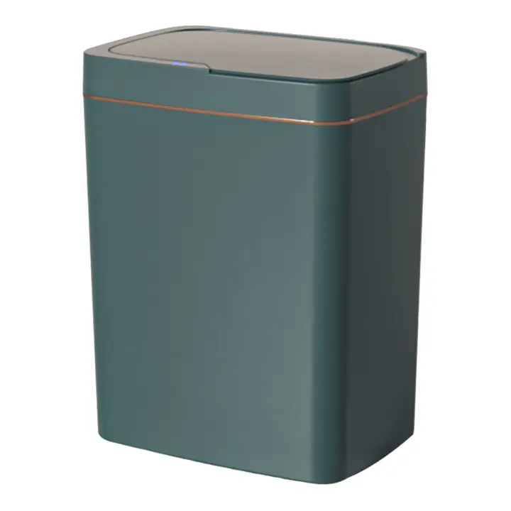 Basurero Inteligente Sensor Automático 15/18L Recargable Silencioso Para Cocina Baño Dormitorio Material PP Plástico Verde Oro Plata - 1