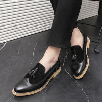 Zapatos De Liderazgo Elegante Para Hombre Casual Formal Slip-on Loafers De Cuero Tassel Para Noche Fiesta Boda Zapatos De Velada - details 26