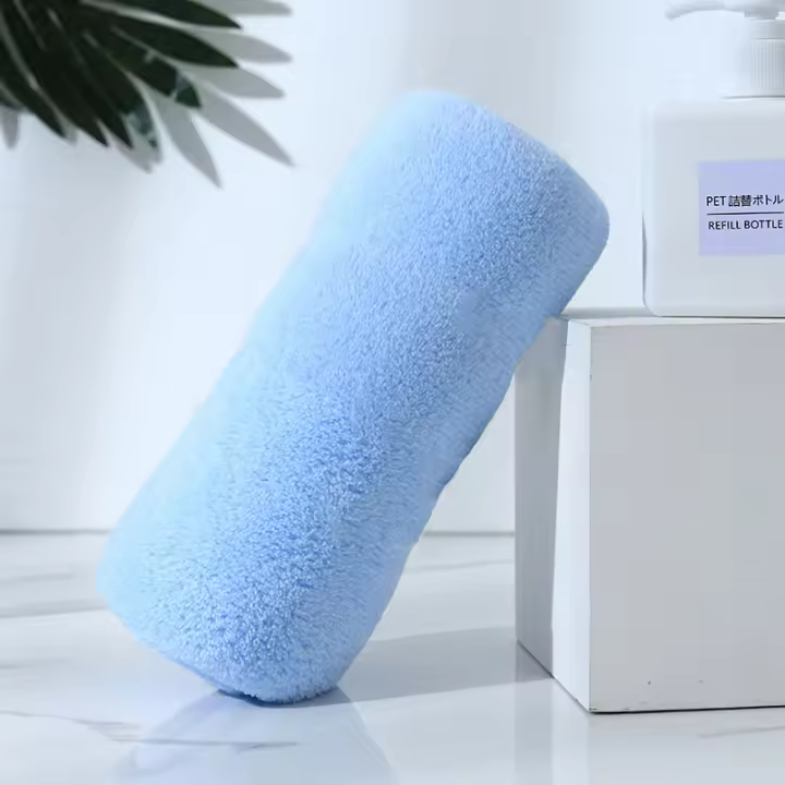 Toalla De Cara De Microfibra Superfina Absorbente De Alta Densidad Tela De Coral Secado Rápido Suave Con Gancho Para Limpieza - 1