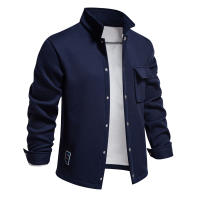 2024 otoño e invierno nuevo estilo terciopelo engrosado waffle chaqueta de punto con solapa para hombre abrigo con bolsillo tops para hombres - details 14
