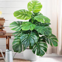 Planta Artificial De Monstera 60-100cm (39.4 Pulgadas) Árbol De Palma Falso Hoja De Tortuga Verde Para Decoración De Hogar Jardín Habitación Oficina - details 3