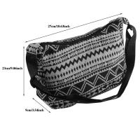 Bolso De Hombro Para Mujer Estilo Bohemio Sencillo Con Cierre De Cremallera En Lona De Algodón Pequeño Tote Bolso De Playa Tejido 2023 - details 11