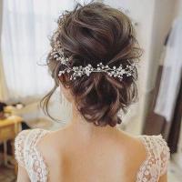 Diadema De Perlas Y Cristales Para Novia Accesorios De Cabello Para Damas De Honor Y Bodas Juego De Tiaras Y Pinzas De Cabello Metálicos De Aleación De Hierro - details 1