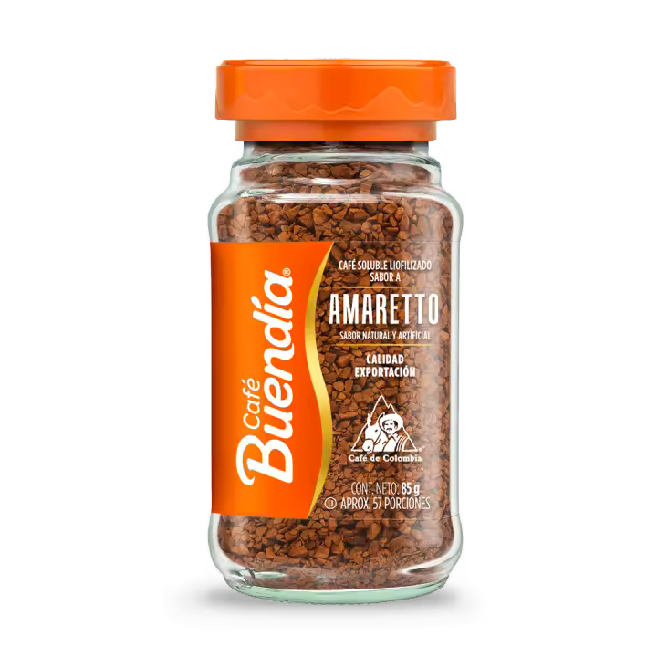 Café Buendia Sabor Amaretto 85 g - Soluble Iiofilizado de Calidad Superior - Qumir - 1
