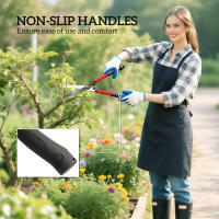 Outsunny Juego de Herramientas para Jardín de 3 Piezas Juego de Herramientas Jardinería con Tijeras de Jardín Cortarramas Tijeras de Podar y Mangos de Goma Antideslizantes Ligera Para Podar Plantas - details 5