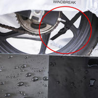 Cubierta Para Motocicleta Universal Impermeable Protección Al Aire Libre Contra Polvo Restos De Viento Lluvia Y Clima 210D Seda Oxford - details 3