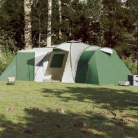 vidaXL Tienda de Campaña Familiar Iglú 12 Personas Impermeable Toldo Carpa Verde - details 2