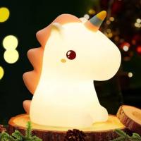 Lámpara De Noche Unicornio Con Control Remoto Para Dormitorio Luz LED De Animales Decoración Moderna Recargable Por USB - details 8
