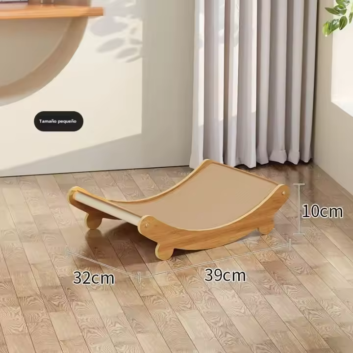 Silla De Descanso Para Gato Extra Grande Nido De Mascota Cama De Sisal Para Gatos Que No Descarta Polvo Tres Rondas De Pecho Madera Sofá Para Gatos - 1