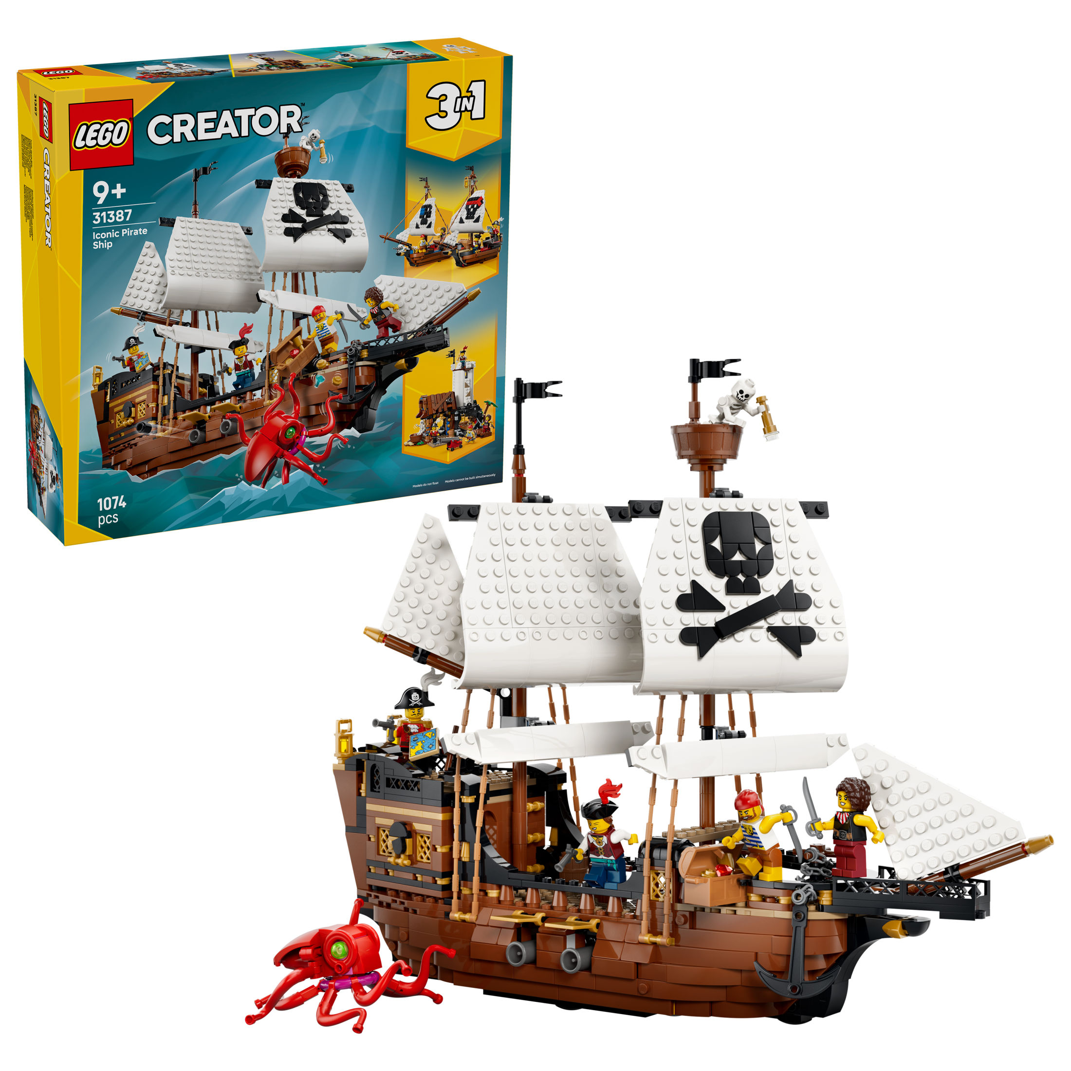 [PREVENTA] LEGO® 31387 Creator 3 en 1 Barco Pirata Clásico de Juguete Transformable